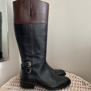 Lauren Ralph lauren knee high leather boots womens size 8